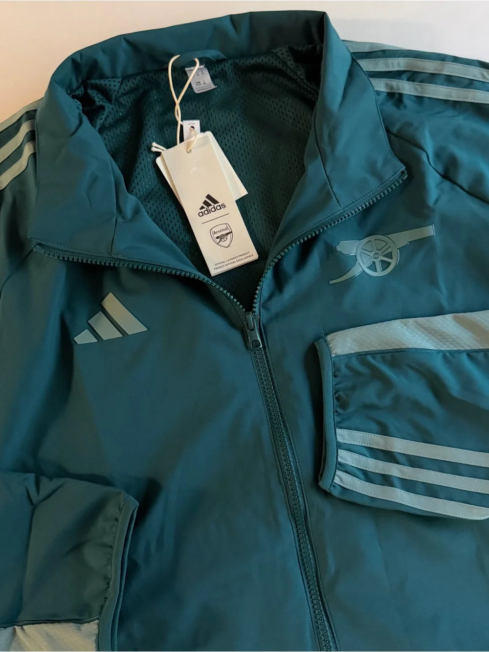 Arsenal Adidas Anthem Jacket Men XL Woven Retro Logo Soccer 23/24 Full Zip